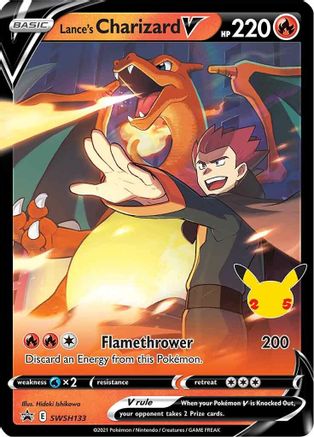 Lance's Charizard V (SWSH133) (Celebrations) [Sword & Shield: Black Star Promos] - Deck Out Gaming