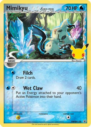 Mimikyu (Delta Species) - SWSH136 (SWSH136) [SWSH: Sword & Shield Promo Cards] Holofoil - Deck Out Gaming