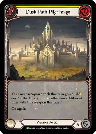 Dusk Path Pilgrimage (Yellow) - LGS061 (LGS061) [Flesh and Blood: Promo Cards] Rainbow Foil - Deck Out Gaming