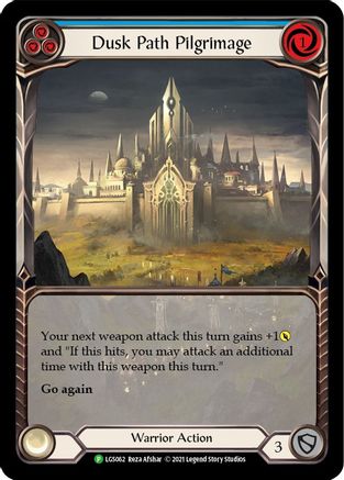 Dusk Path Pilgrimage (Blue) - LGS062 (LGS062) [Flesh and Blood: Promo Cards] Rainbow Foil - Deck Out Gaming