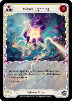 Weave Lightning (Yellow) - LGS076 (LGS076) [Flesh and Blood: Promo Cards] Rainbow Foil - Deck Out Gaming