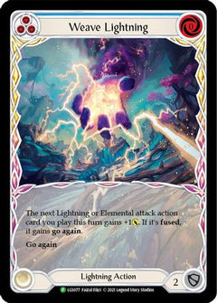 Weave Lightning (Blue) - LGS077 (LGS077) [Flesh and Blood: Promo Cards] Rainbow Foil - Deck Out Gaming