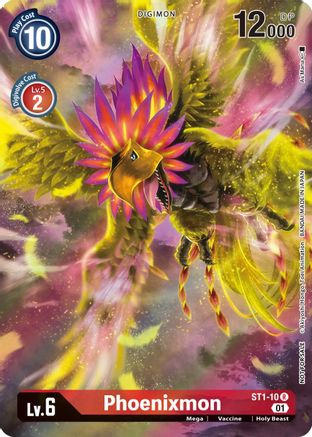 Phoenixmon (1-Year Anniversary Box Topper) (ST1-10) [Starter Deck 01: Gaia Red] Foil - Deck Out Gaming