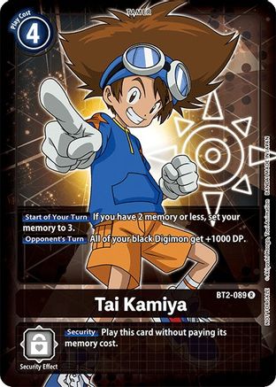 Tai Kamiya - BT2-089 (Official Tournament Pack Vol.3) (BT2-089) [Release Special Booster] - Deck Out Gaming