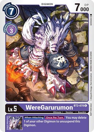 WereGarurumon - BT2-078 (Official Tournament Pack Vol.3) (BT2-078) [Release Special Booster] - Deck Out Gaming