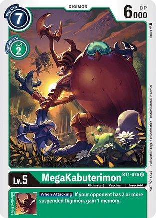 MegaKabuterimon (Official Tournament Pack Vol.3) (BT1-076) [Release Special Booster] - Deck Out Gaming