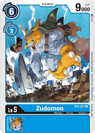 Zudomon - BT2-027 (Official Tournament Pack Vol.3) (BT2-027) [Release Special Booster] - Deck Out Gaming