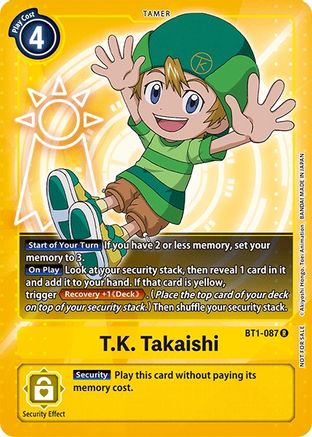 T.K. Takaishi (Official Tournament Pack Vol.3) (BT1-087) [Release Special Booster] - Deck Out Gaming