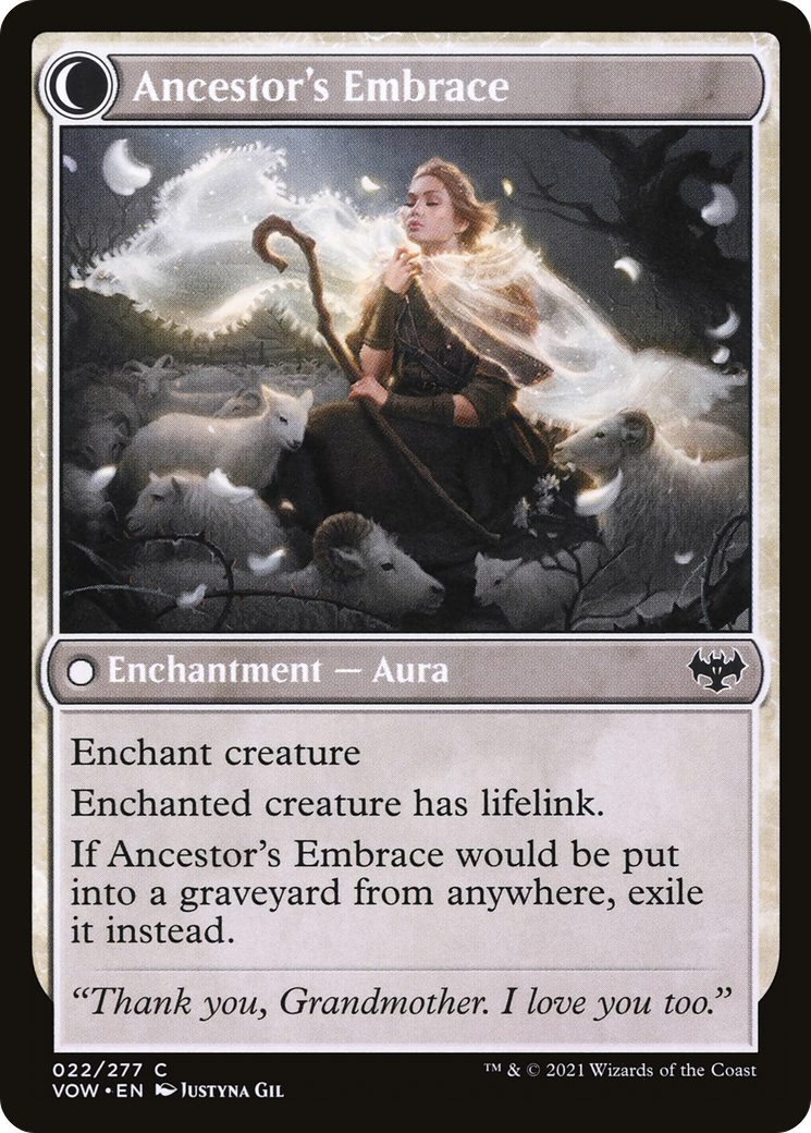 Kindly Ancestor // Ancestor's Embrace (22) [Innistrad: Crimson Vow] foil - Deck Out Gaming