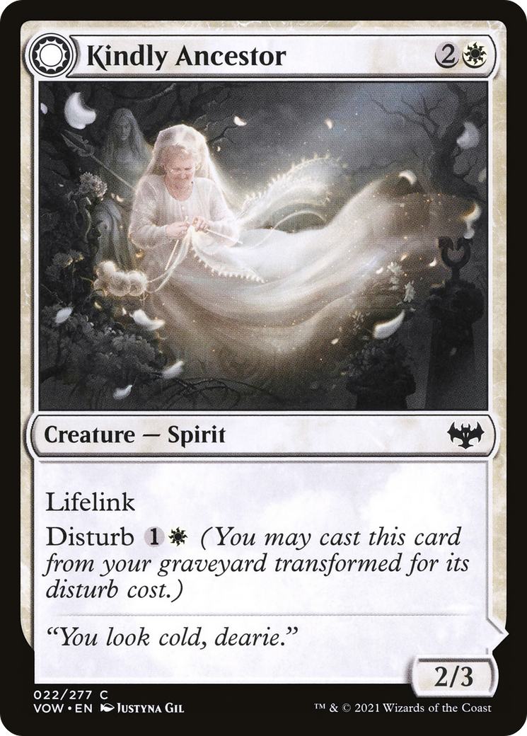 Kindly Ancestor // Ancestor's Embrace (22) [Innistrad: Crimson Vow] foil - Deck Out Gaming