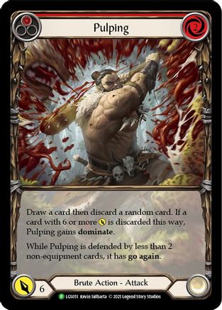 Pulping (Red) - LGS051 (LGS051) [Flesh and Blood: Promo Cards] Rainbow Foil - Deck Out Gaming