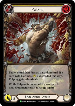 Pulping (Yellow) - LGS052 (LGS052) [Flesh and Blood: Promo Cards] Rainbow Foil - Deck Out Gaming