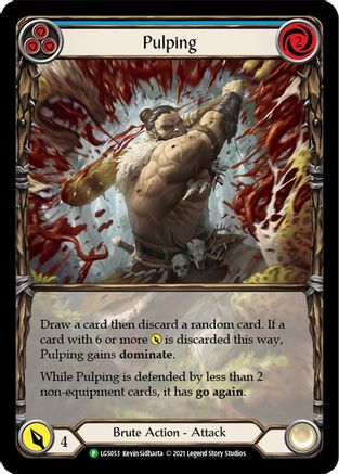 Pulping (Blue) - LGS053 (LGS053) [Flesh and Blood: Promo Cards] Rainbow Foil - Deck Out Gaming
