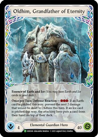 Oldhim, Grandfather of Eternity - HER048 (HER048) [Flesh and Blood: Promo Cards] Rainbow Foil - Deck Out Gaming