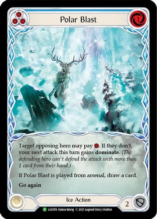 Polar Blast (Blue) - LGS074 (LGS074) [Flesh and Blood: Promo Cards] Rainbow Foil - Deck Out Gaming