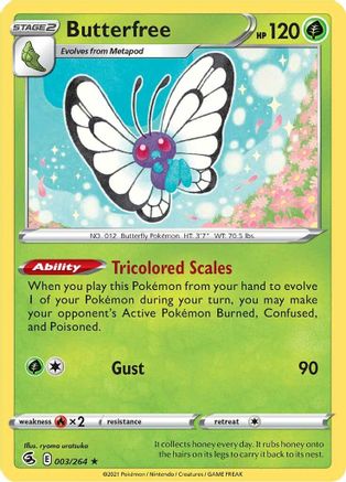 Butterfree (3) [SWSH08: Fusion Strike] Holofoil - Deck Out Gaming