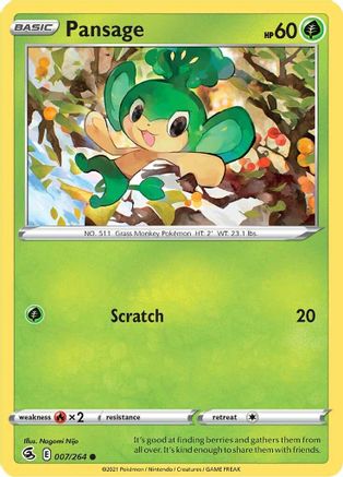 Pansage (7) [SWSH08: Fusion Strike] - Deck Out Gaming