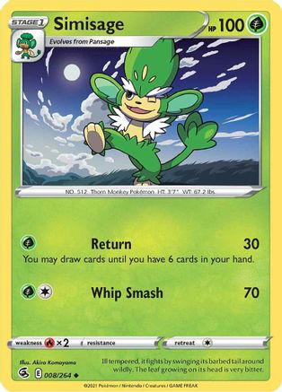 Simisage (8) [SWSH08: Fusion Strike] - Deck Out Gaming