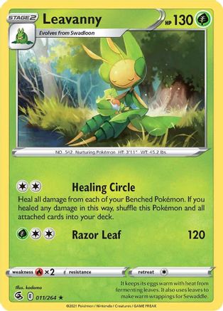 Leavanny (11) [SWSH08: Fusion Strike] Reverse Holofoil - Deck Out Gaming