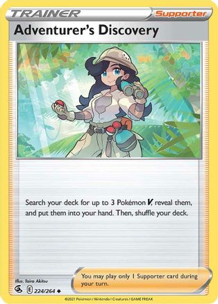 Adventurer's Discovery (224) [SWSH08: Fusion Strike] Reverse Holofoil - Deck Out Gaming
