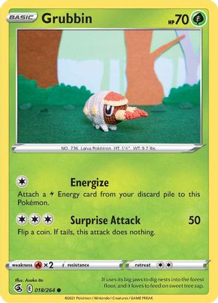 Grubbin (18) [SWSH08: Fusion Strike] Reverse Holofoil - Deck Out Gaming