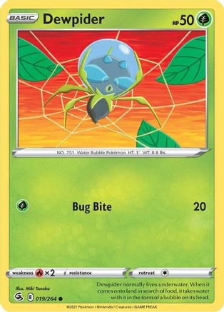 Dewpider (19) [SWSH08: Fusion Strike] Reverse Holofoil - Deck Out Gaming