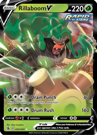 Rillaboom V (22) [SWSH08: Fusion Strike] Holofoil - Deck Out Gaming