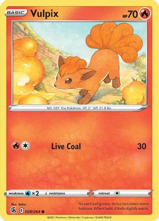 Vulpix (28) (28) [SWSH08: Fusion Strike] - Deck Out Gaming