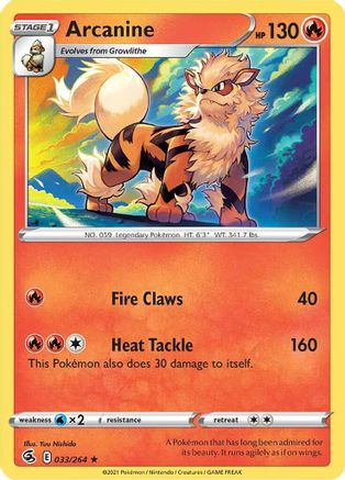 Arcanine (33) [SWSH08: Fusion Strike] - Deck Out Gaming