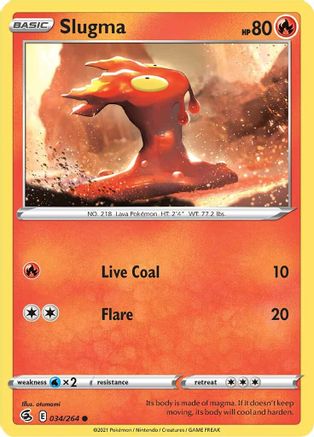 Slugma (34) [SWSH08: Fusion Strike] - Deck Out Gaming