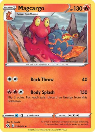 Magcargo (35) [SWSH08: Fusion Strike] Reverse Holofoil - Deck Out Gaming