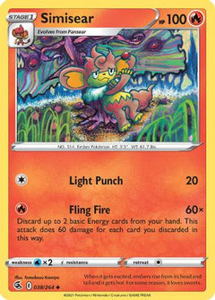 Simisear (38) [SWSH08: Fusion Strike] Reverse Holofoil - Deck Out Gaming