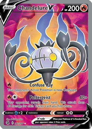 Chandelure V (Full Art) (247) [SWSH08: Fusion Strike] Holofoil - Deck Out Gaming