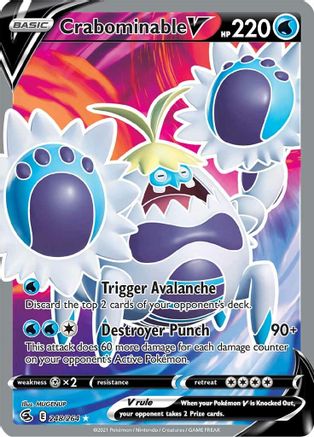 Crabominable V (Full Art) (248) [SWSH08: Fusion Strike] Holofoil - Deck Out Gaming