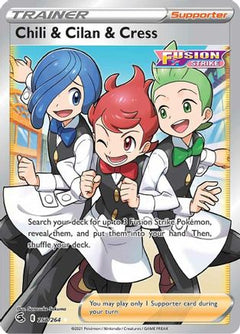 Chili & Cilan & Cress (Full Art) (258) [SWSH08: Fusion Strike] Holofoil - Deck Out Gaming