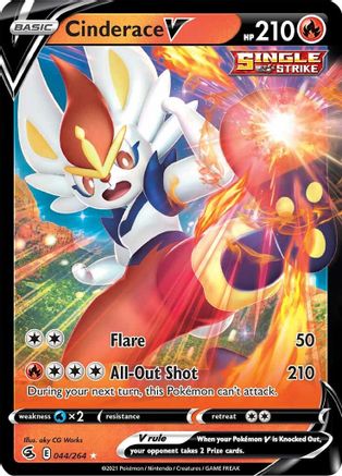 Cinderace V (44) (44) [SWSH08: Fusion Strike] Holofoil - Deck Out Gaming