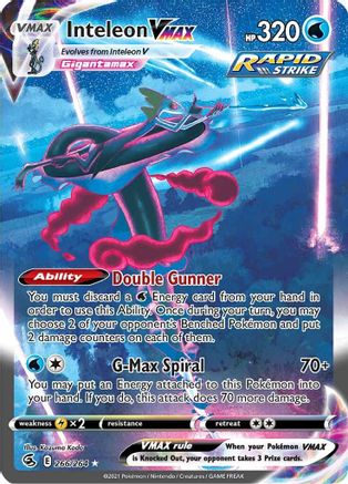 Inteleon VMAX (Alternate Art Secret) (266) [SWSH08: Fusion Strike] Holofoil - Deck Out Gaming