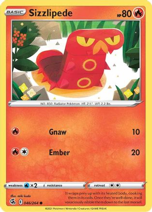 Sizzlipede (46) (46) [SWSH08: Fusion Strike] - Deck Out Gaming