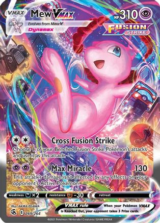 Mew VMAX (Alternate Art Secret) (269) [SWSH08: Fusion Strike] Holofoil - Deck Out Gaming
