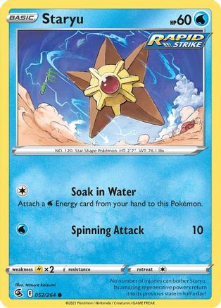 Staryu (52) [SWSH08: Fusion Strike] - Deck Out Gaming