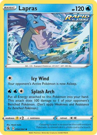 Lapras (54) [SWSH08: Fusion Strike] - Deck Out Gaming
