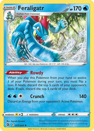 Feraligatr (57) [SWSH08: Fusion Strike] Holofoil - Deck Out Gaming