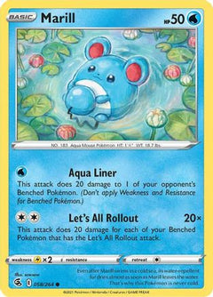 Marill (58) [SWSH08: Fusion Strike] Reverse Holofoil - Deck Out Gaming