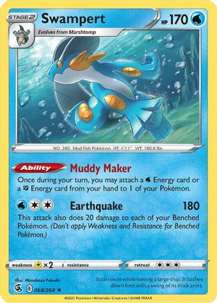 Swampert (64) [SWSH08: Fusion Strike] Holofoil - Deck Out Gaming