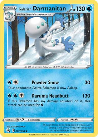 Galarian Darmanitan (72) [SWSH08: Fusion Strike] - Deck Out Gaming