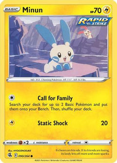 Minun (90) [SWSH08: Fusion Strike] - Deck Out Gaming