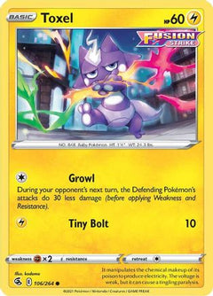 Toxel (106) (106) [SWSH08: Fusion Strike] Reverse Holofoil - Deck Out Gaming