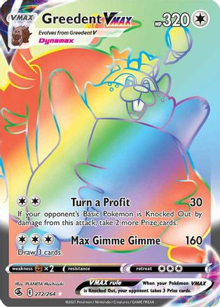 Greedent VMAX (Secret) (272) [SWSH08: Fusion Strike] Holofoil - Deck Out Gaming