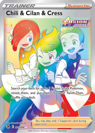 Chili & Cilan & Cress (Secret) (273) [SWSH08: Fusion Strike] Holofoil - Deck Out Gaming