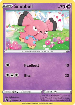 Snubbull (115) [SWSH08: Fusion Strike] - Deck Out Gaming